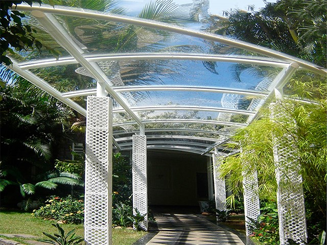 Coberturas policarbonato para entradas de hotéis | Coberturas policarbonato para quintas. Foto 407CP